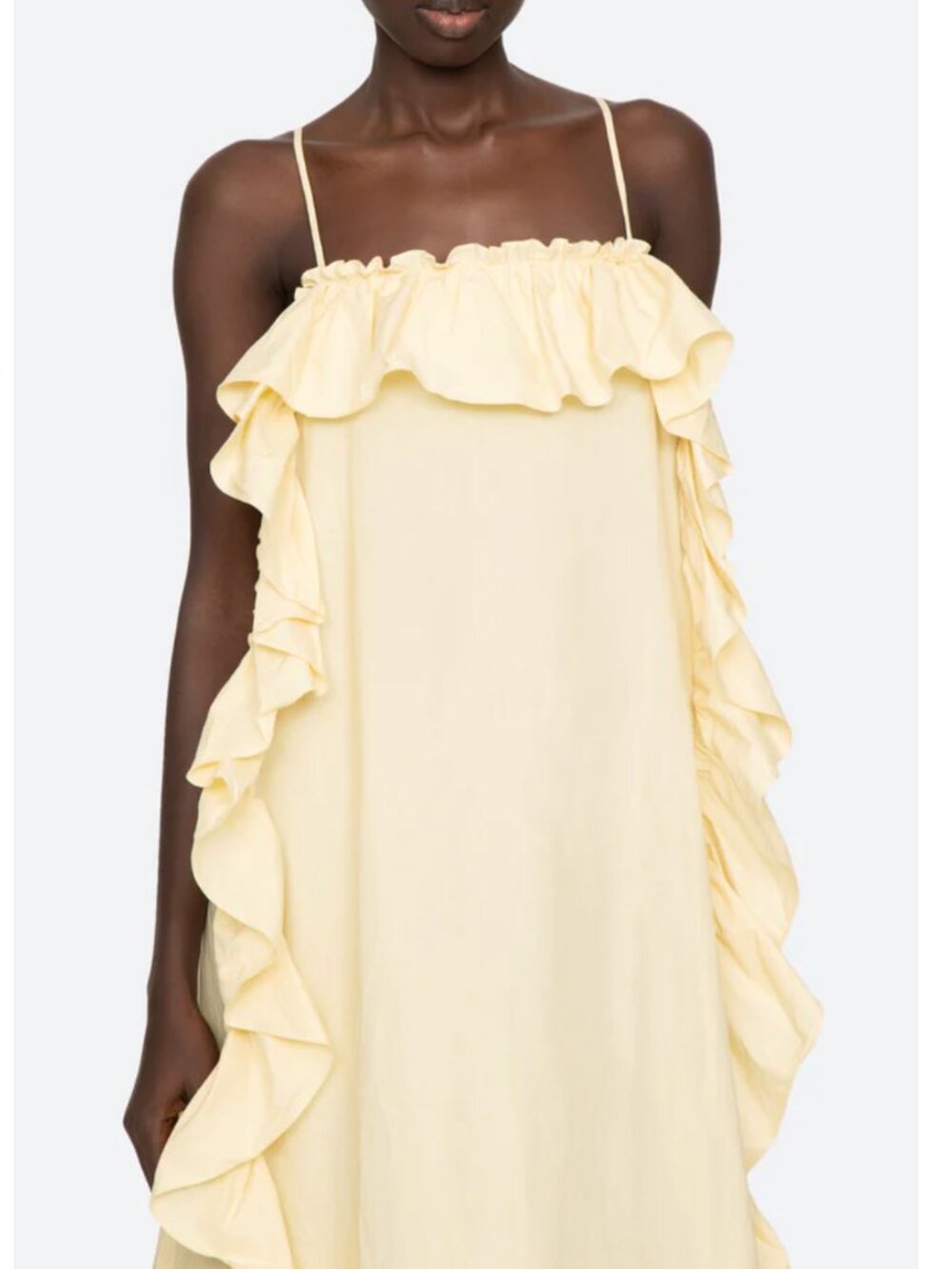 Sea New York Lisette Midi Dress US6 Light Yellow - Picture 4 of 8